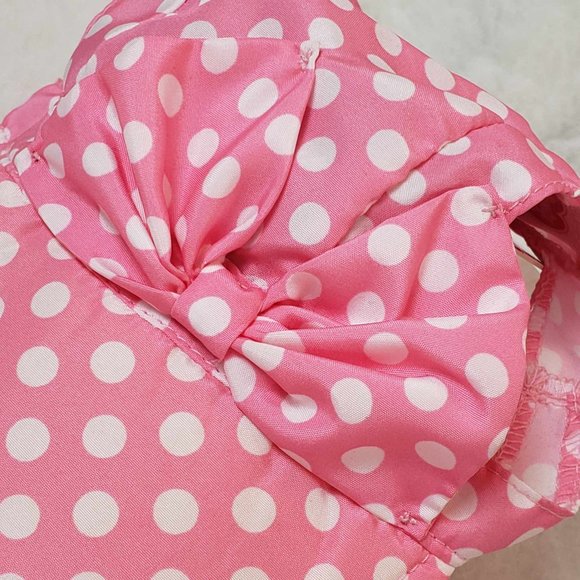 Smoochie Pooch B&W Gingham Ruffled Dog Dress Large & Pink White Polkadot Hat M/L - Picture 13 of 16
